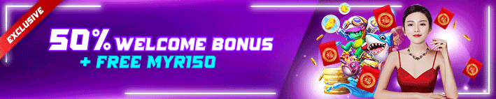Bonus selamat datang 50% + MYR150 Percuma