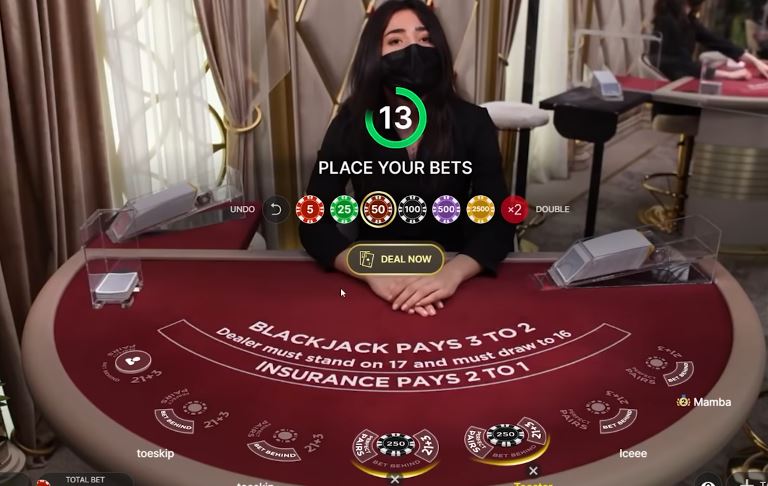 blackjack live casino
