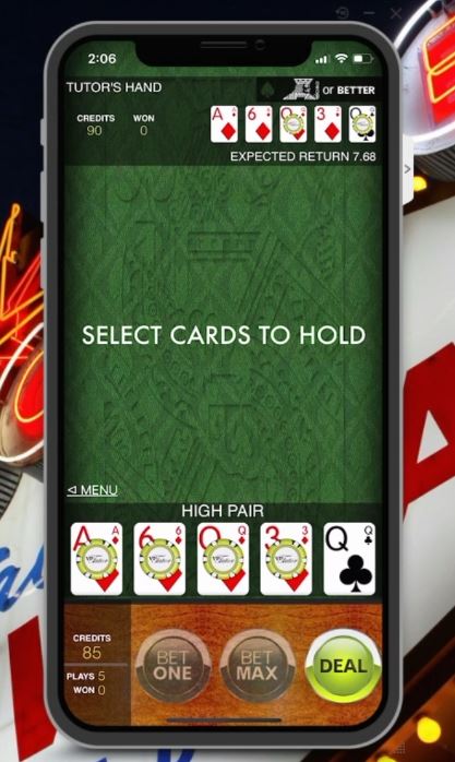 online video poker casino game